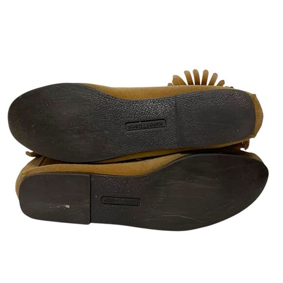 MINNETONKA Suede Leather Fringe Moccasin Booties 8.5 - Picture 7 of 9